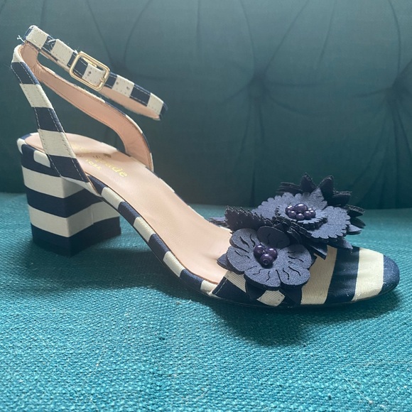 Kate Spade Navy/White Striped Wollie Sandals - Picture 6 of 6